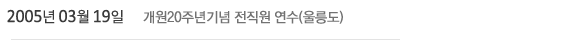 2005년 3월 19일 - 개원20주년기념 전직원 연수(울릉도)